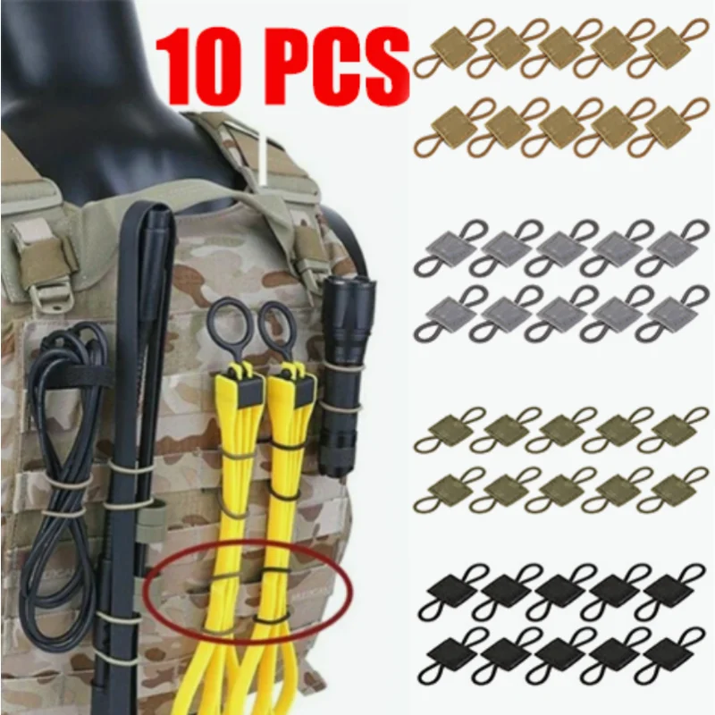 Outdoor Camping Youtube - 10PCS MOLLE 탄성 밴드 가방 바인딩