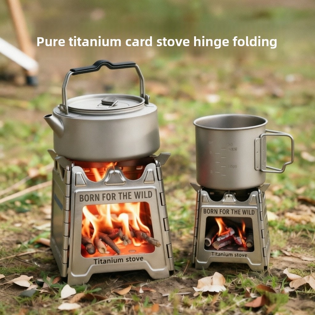 Outdoor Camping Stove Wood - 티포지 컴팩트 폴딩 티타늄 나무 난로